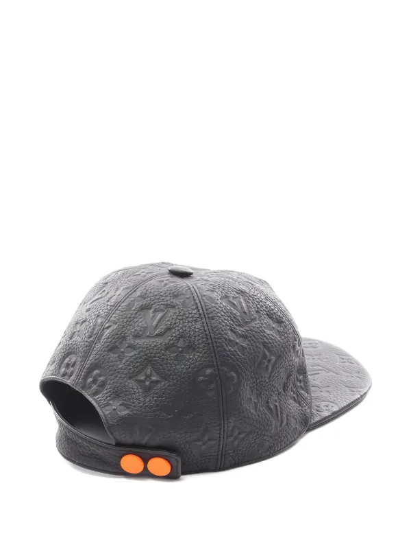 Louis Vuitton キャップ Louis Vuitton Pre-Owned 2018 1.0 Leather Cap | Black | FARFETCH