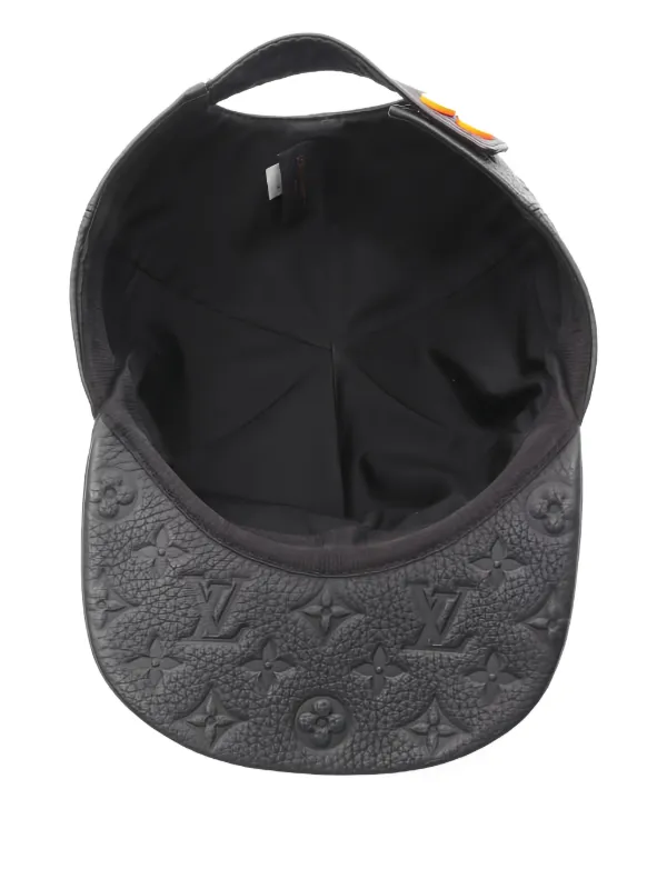 Louis Vuitton ブラック レザーキャップ Louis Vuitton Pre-Owned 2018 1.0 Leather Cap | Black | FARFETCH