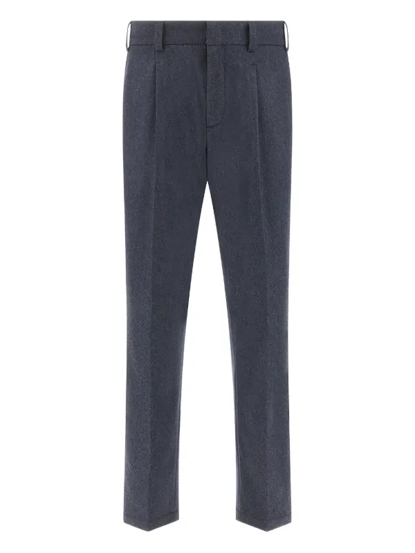 Paul & Shark Flannel Trousers in Blue