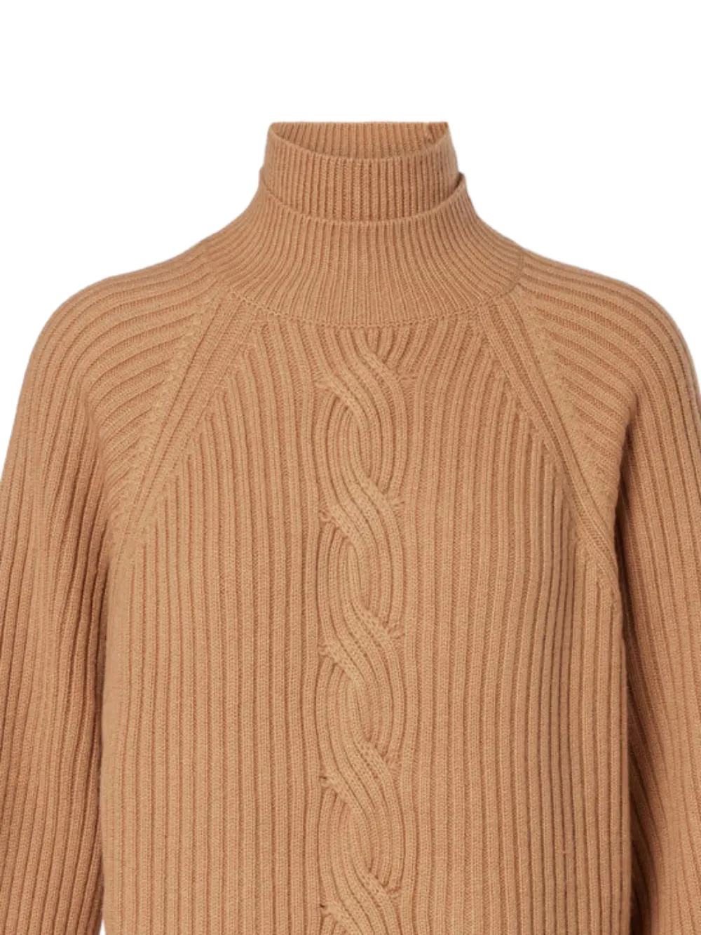 Cable-Knit Roll-Neck Dress