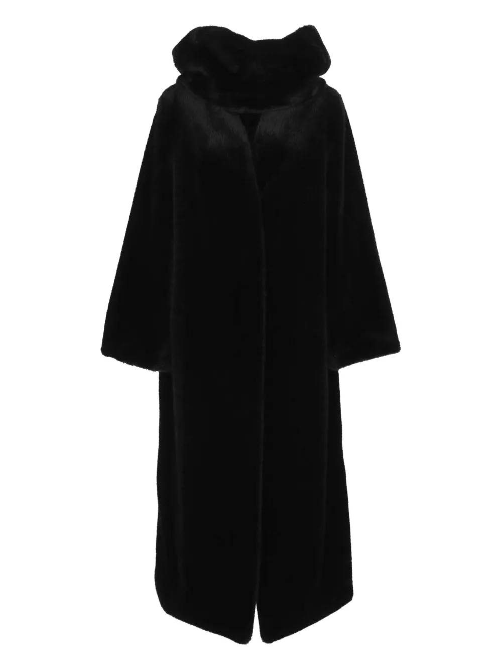 BB Couture funnel-neck coat - Black