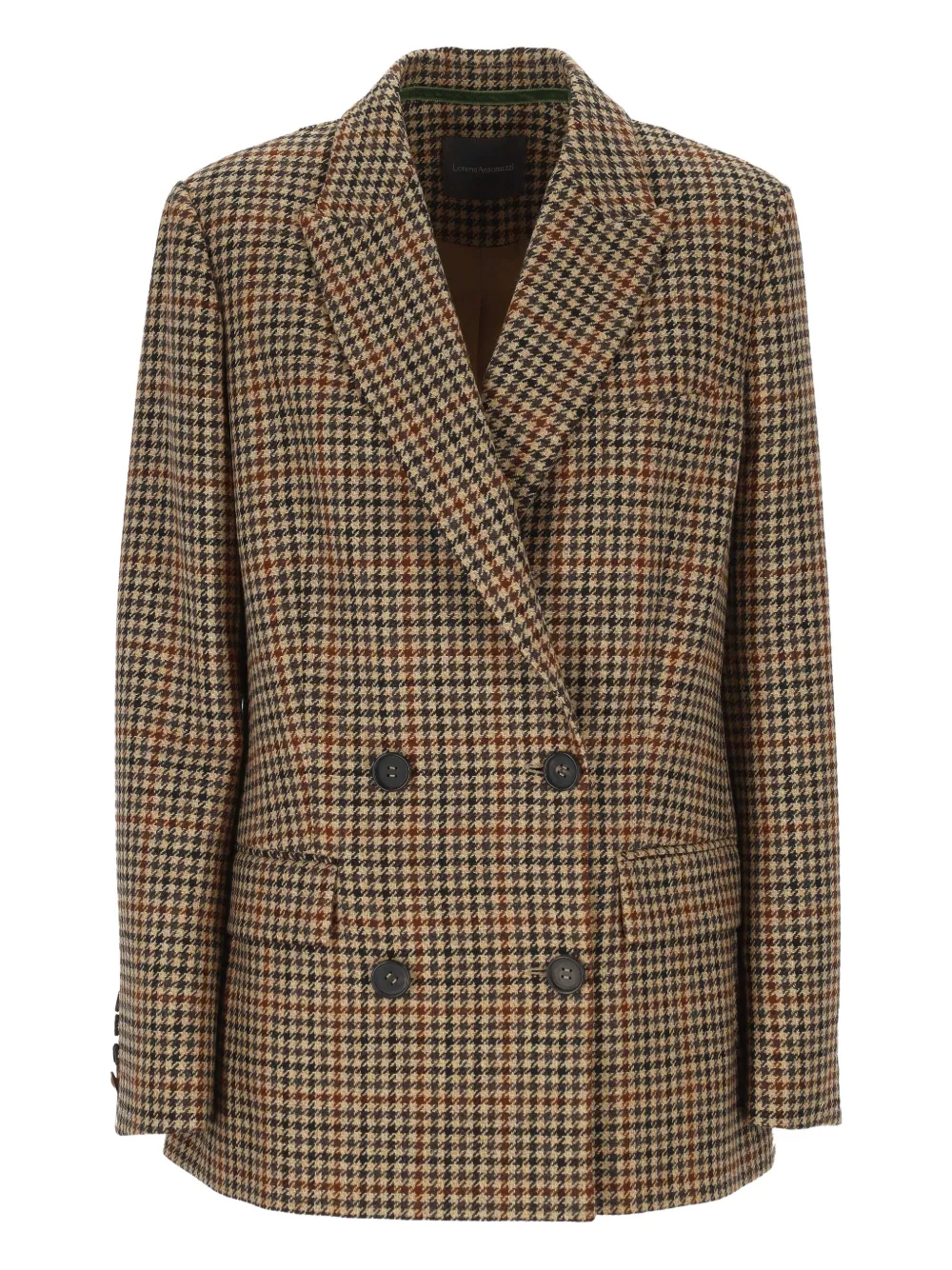 Lorena Antoniazzi houndstooth double-breasted jacket | Brown | Image 1