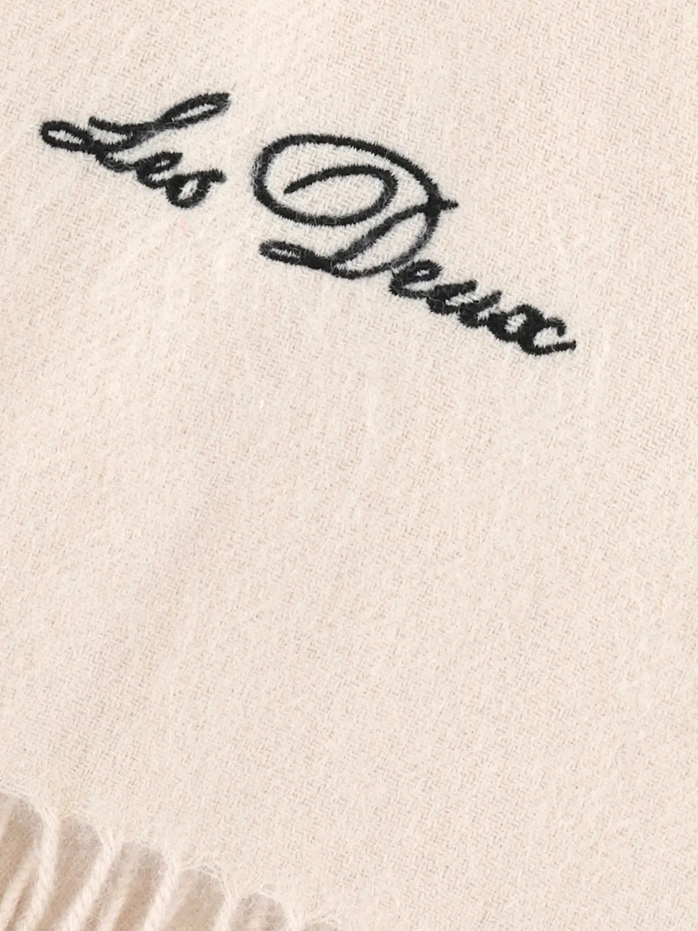 Les Deux fringed logo scarf - Beige