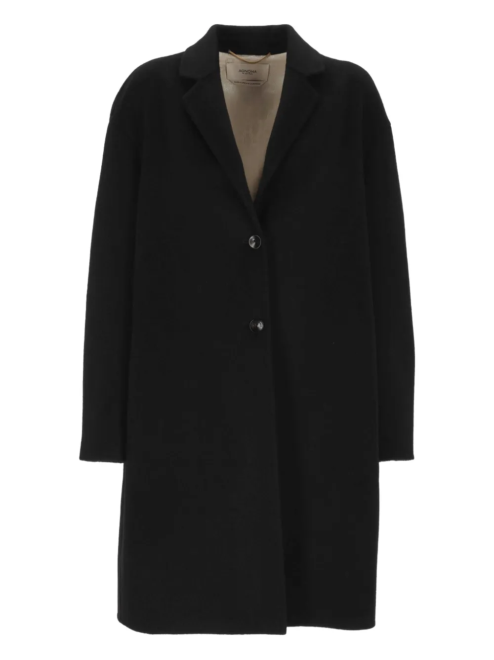 Agnona buttoned coat - Nero