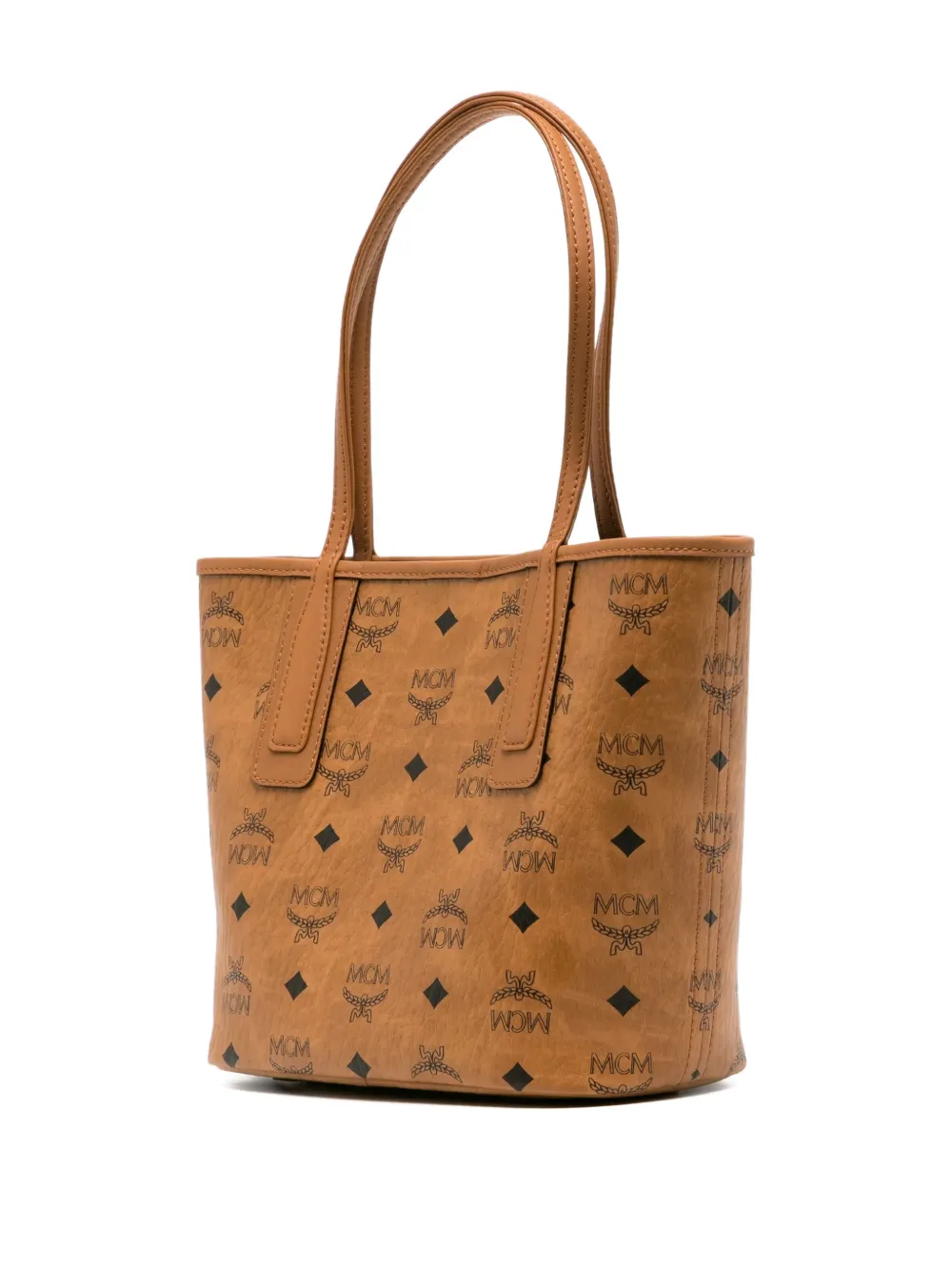 MCM mini Liz logo-print tote bag - Bruin