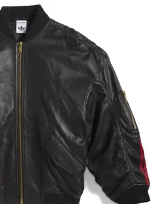 x Willy Chavarria leather bomber jacket 4