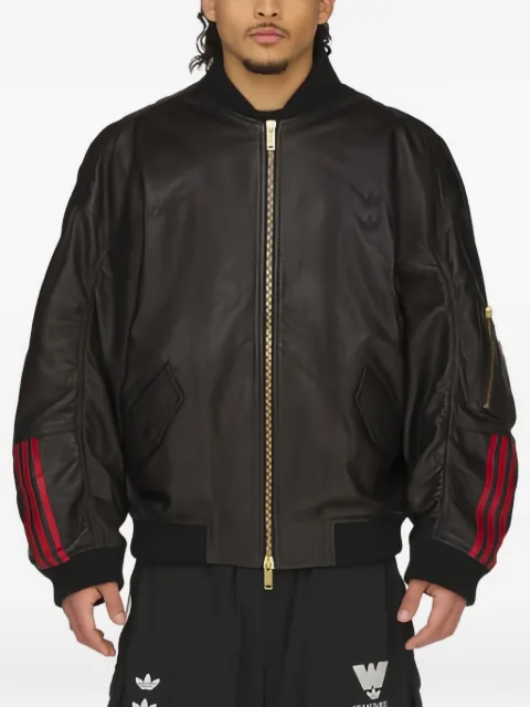 adidas x Willy Chavarria leather bomber jacket