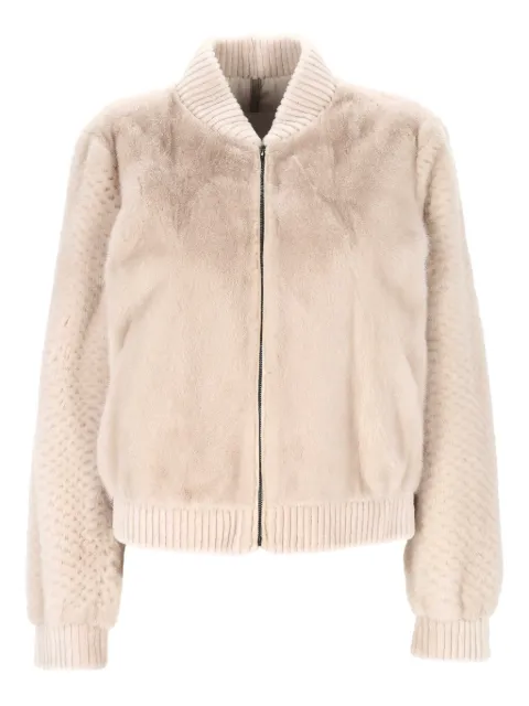 Rindi ribbed trim zip jacket