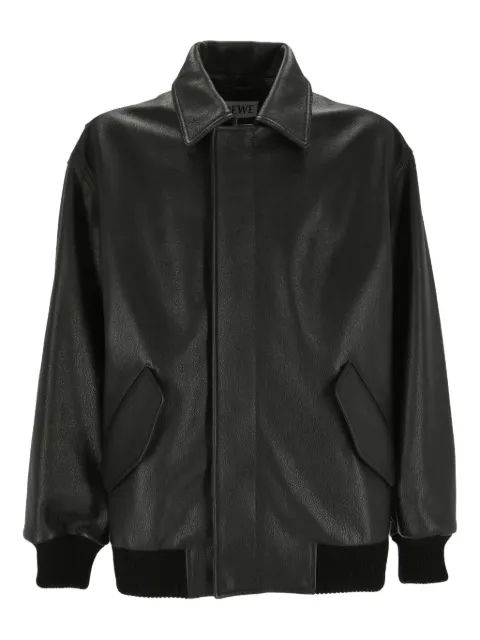 LOEWE leather bomber jacket