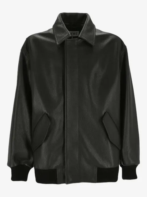LOEWE leather bomber jacket