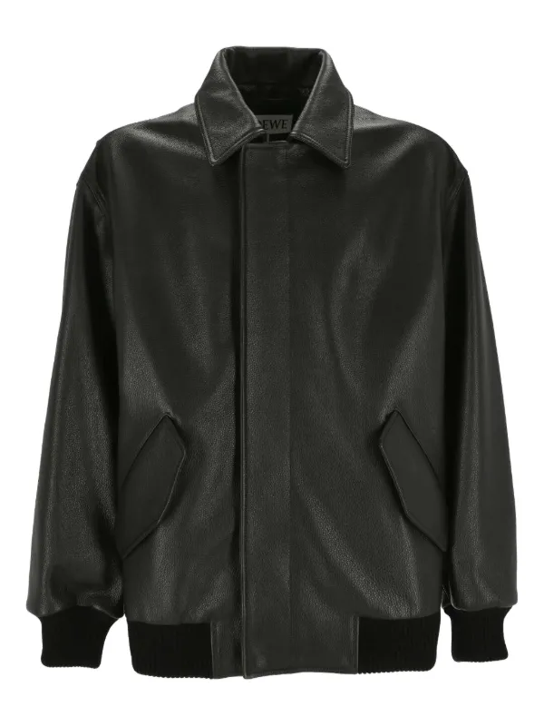 80s「LOEWE」Black W Type Leather Blouson 33120784_63524566_600.jpg