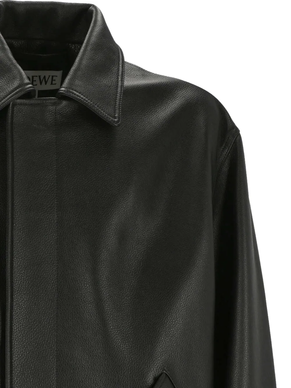LOEWE Leren bomberjack Zwart