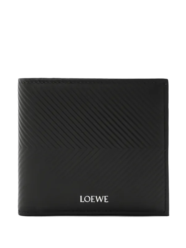 Loewe Bifold Coin Wallet in Textured Classic Calfskin in Black