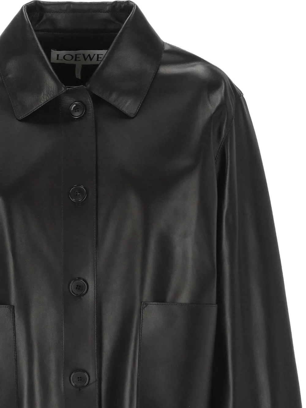  Loewe Leather Jacket - Black 