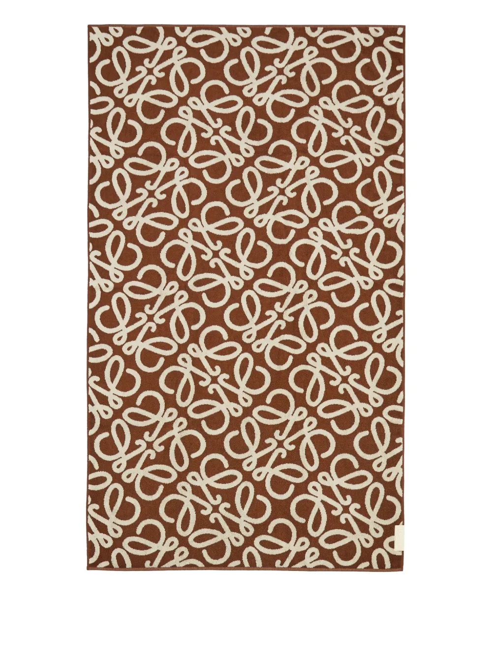 Loewe Anagram-pattern Towel In Brown