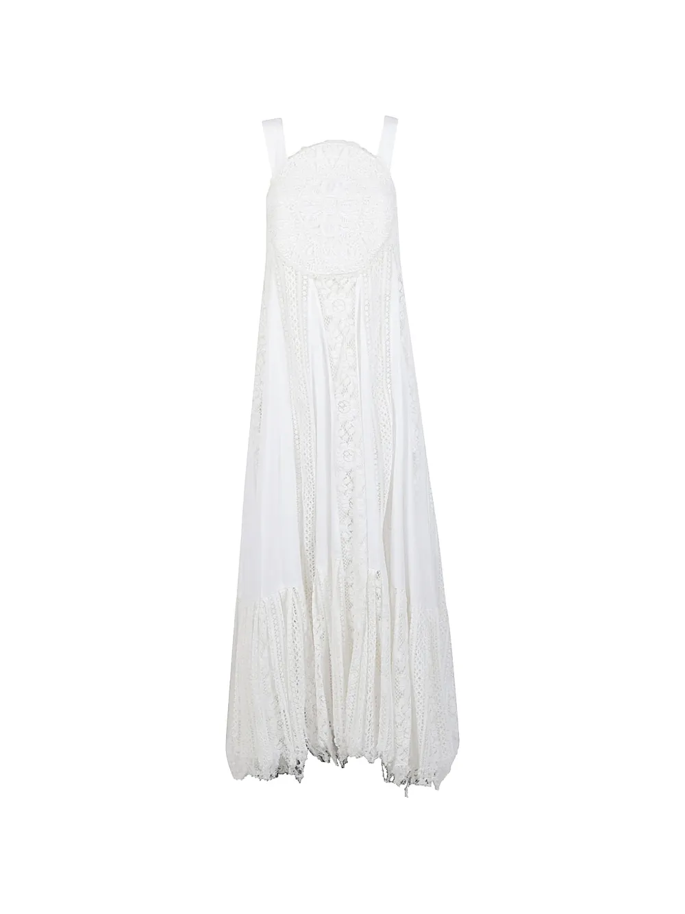 LOEWE lace-detail maxi dress - White