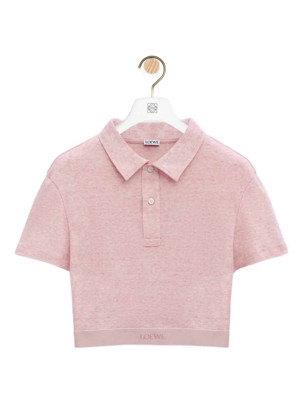 LOEWE cropped polo top - Rosa