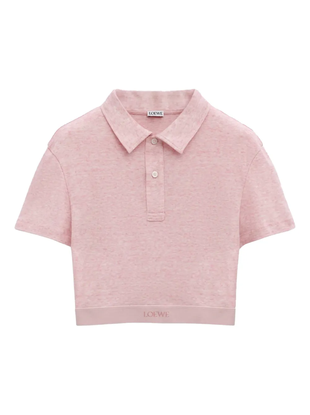 LOEWE cropped polo top - Rosa