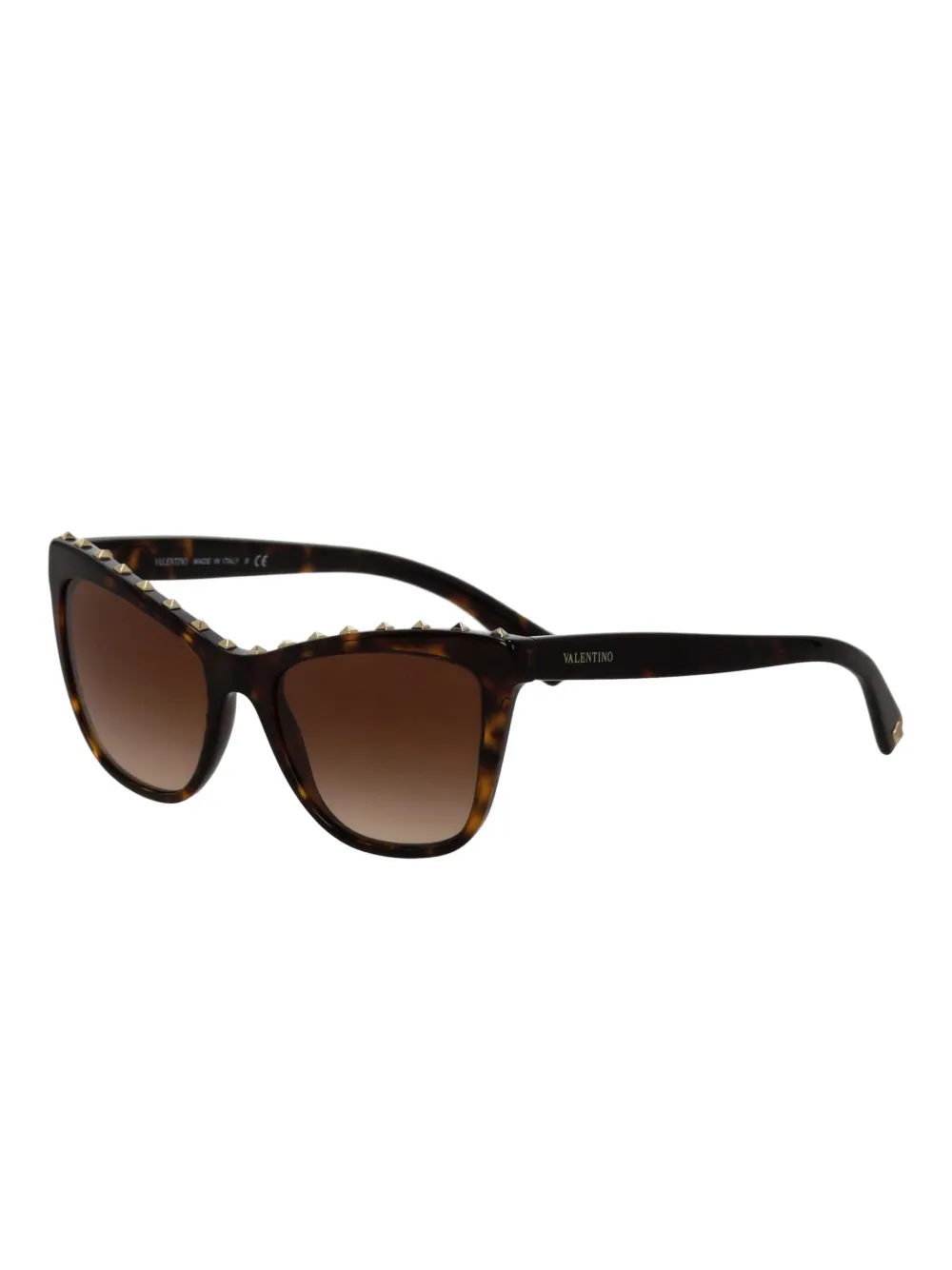 VALENTINO GARAVANI EYEWEAR studded cat-eye sunglasses - Bruin