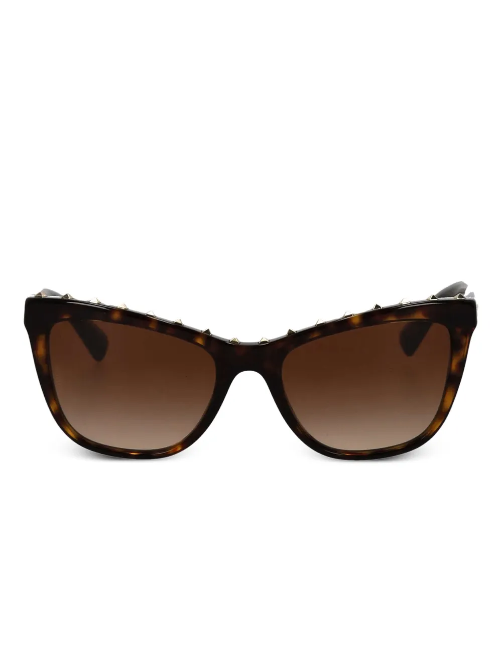 VALENTINO GARAVANI EYEWEAR studded cat-eye sunglasses - Marrone