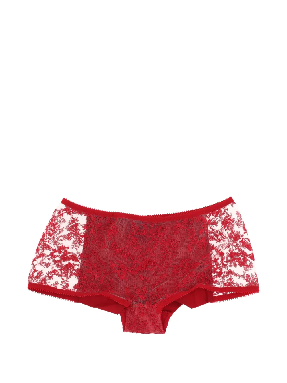 La Perla floral-lace brief - Rosso