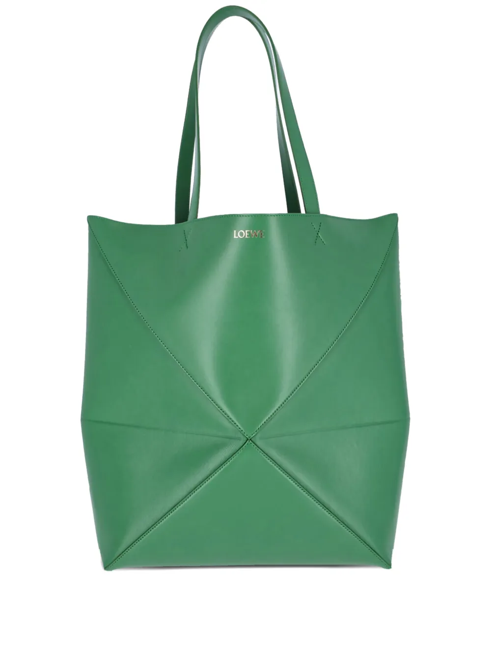 LOEWE XL Puzzle Fold geometric tote bag | Green | Image 1