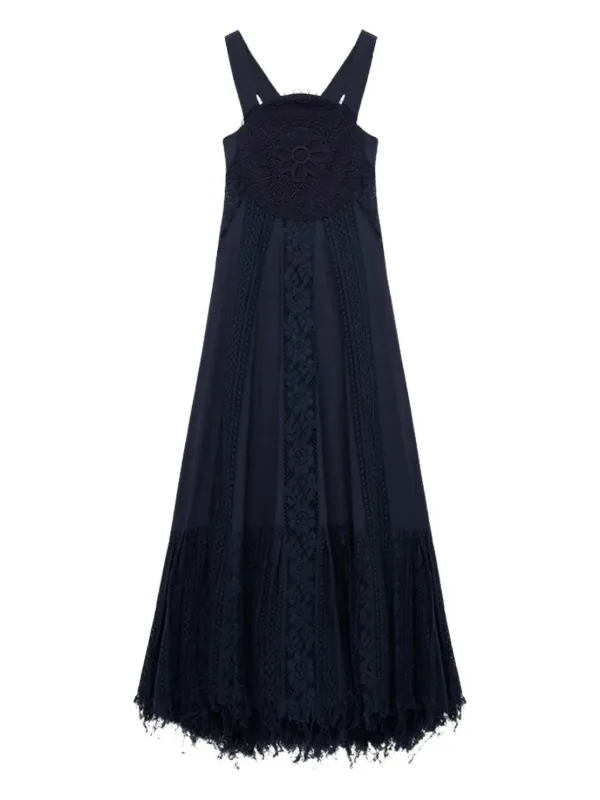 princess polly baby blue dress LOEWE lace-appliqué Midi Dress | Blue
