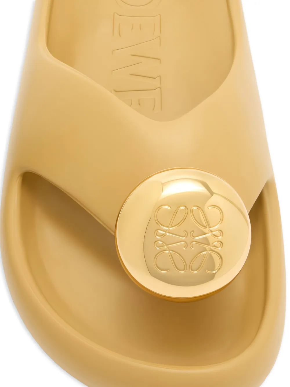 LOEWE Slippers met rond detail Beige