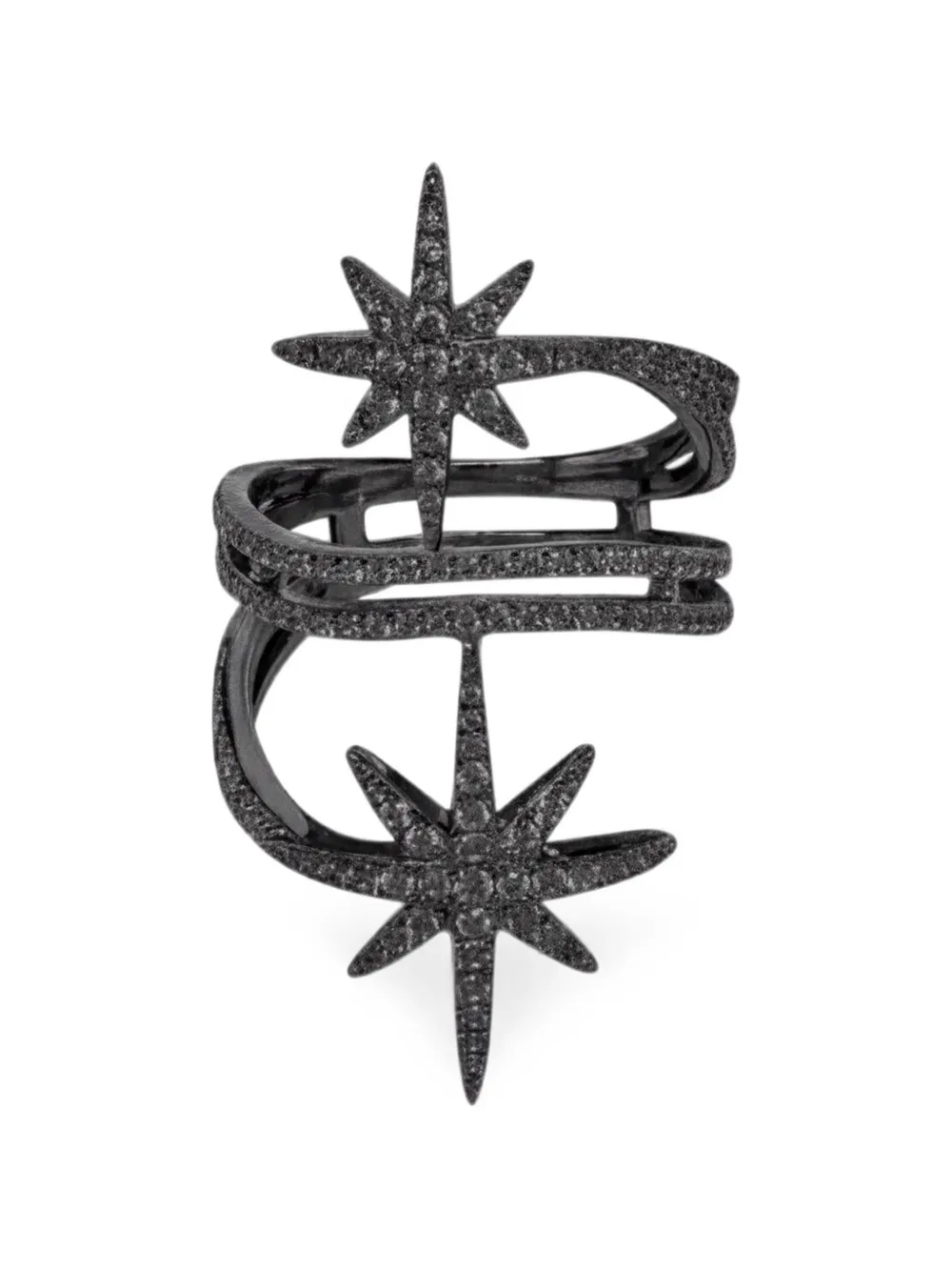 APM Monaco star-motif crystal-embellished ring