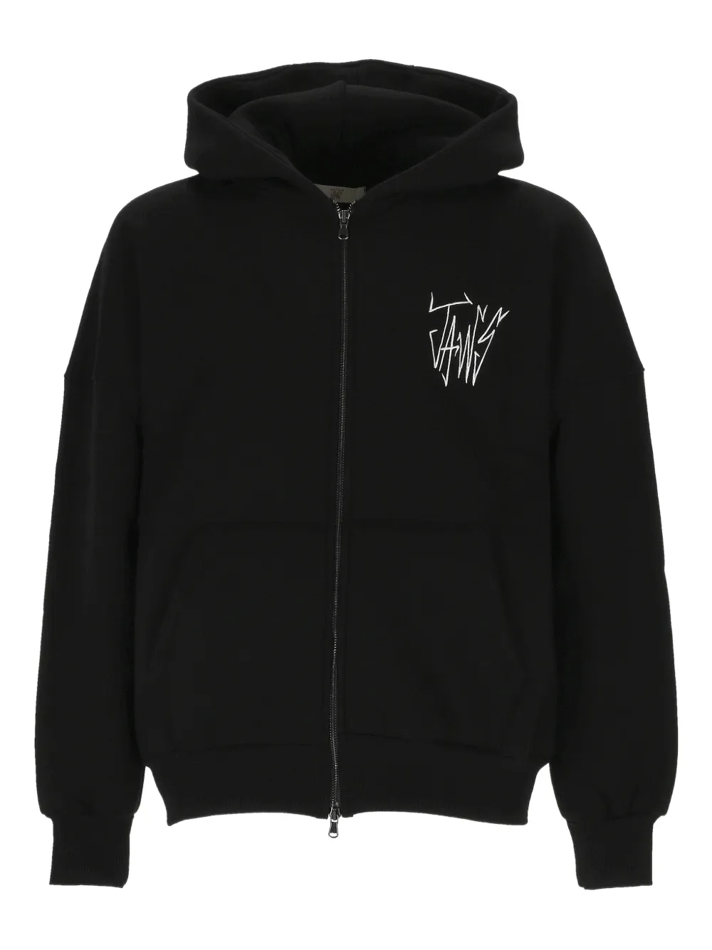 Jaws zip hoodie | Black | Image 1
