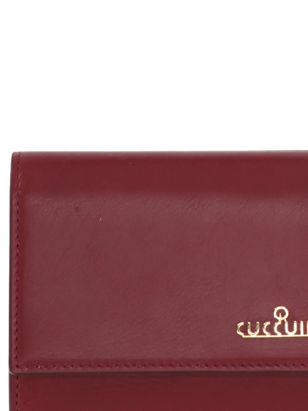 GIANNI CUCCUINI Portemonnee met logoplakkaat Rood