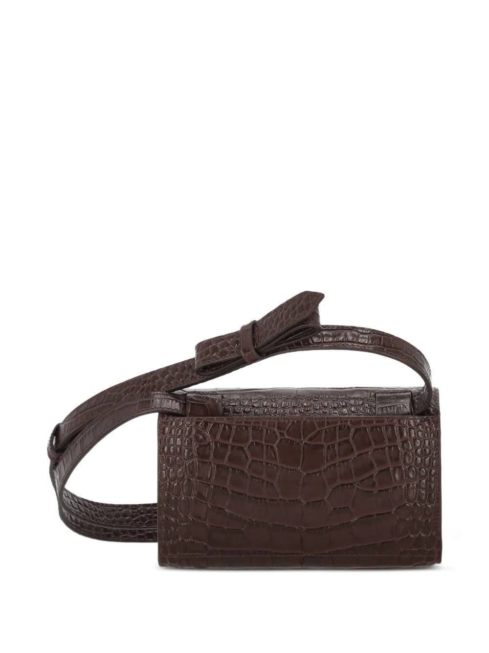  Micoli Intasca Crocodile-effect Mini Bag - Brown 