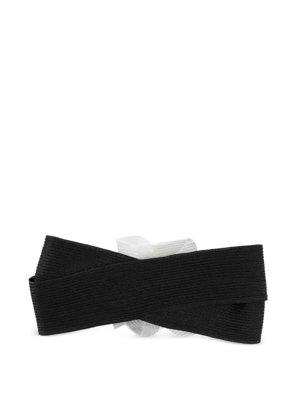  Le Chapeau Flower Elasticated Belt - Black 