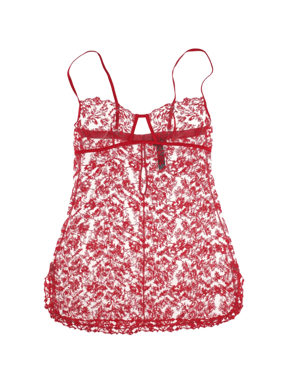 La Perla Floral-lace Camisole In Red