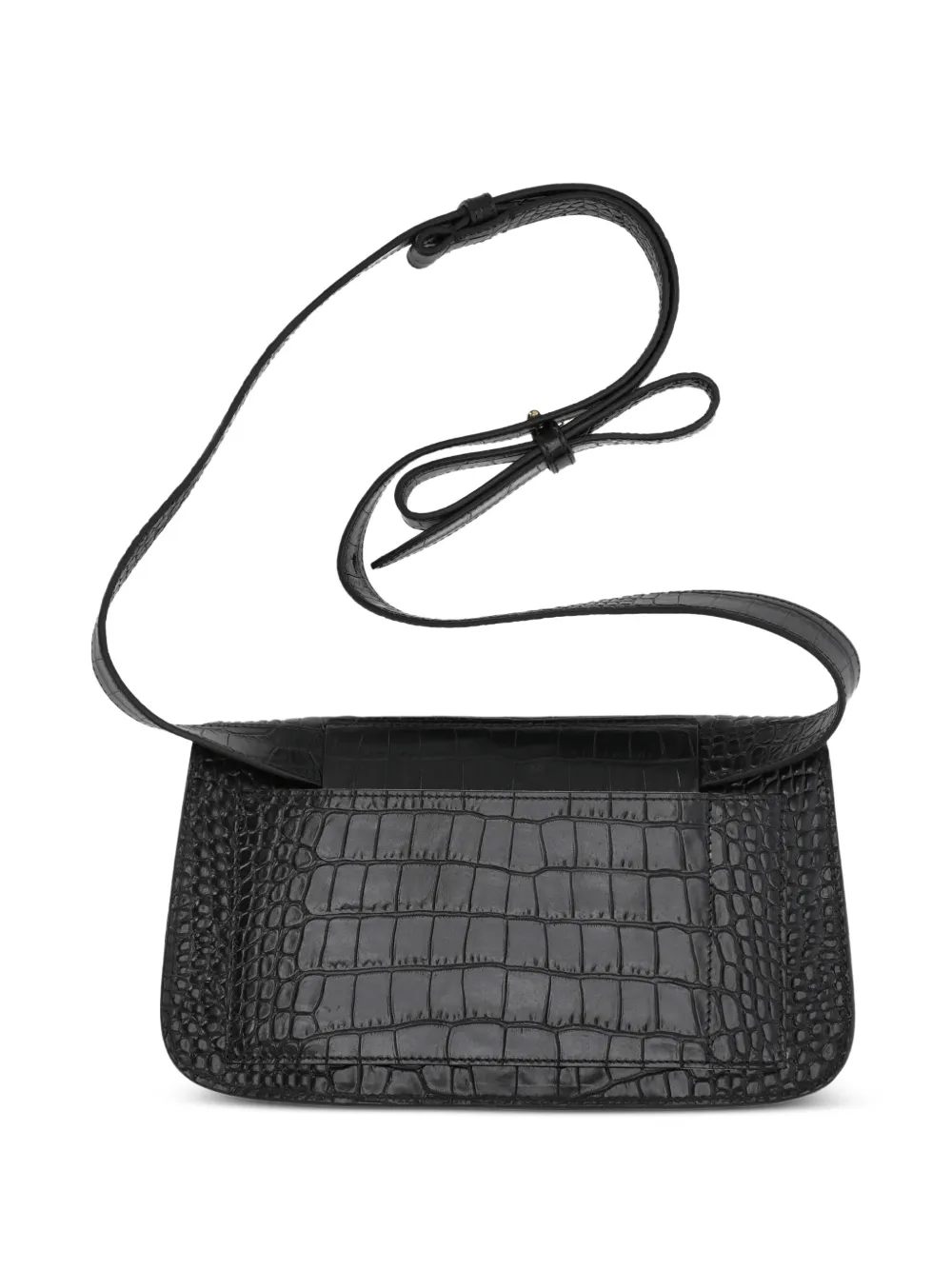  Micoli Crocodile-effect Cross Body Bag - Black 