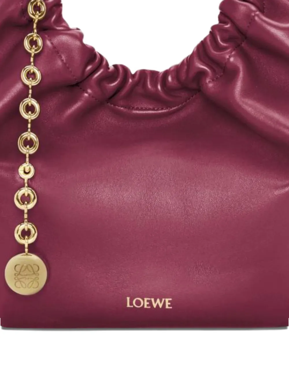 LOEWE Squeeze kleine schoudertas met ketting Rood
