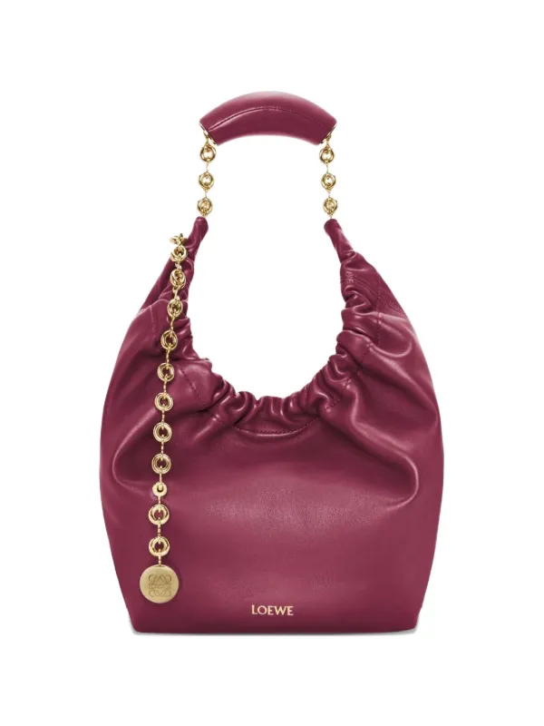Loewe Small Squeeze Chain Shoulder Bag in Red