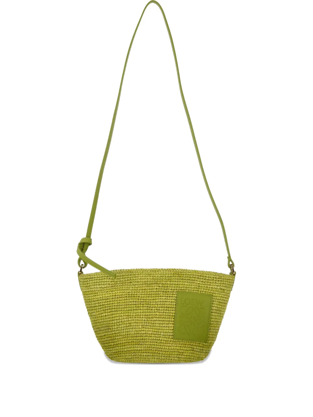 LOEWE Borsa a spalla con applicazione logo - Verde