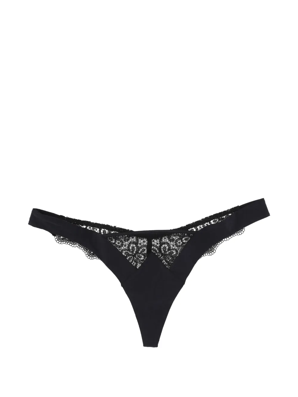 La Perla lace-detail thong - Nero