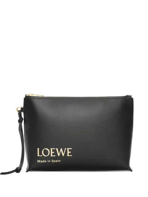 LOEWE logo-print clutch bag