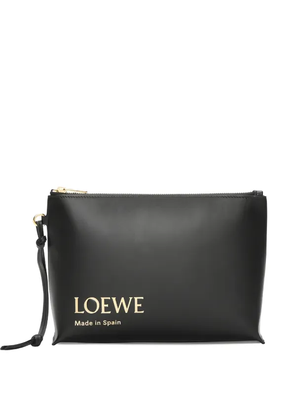 Loewe Logo-print Clutch Bag in Black