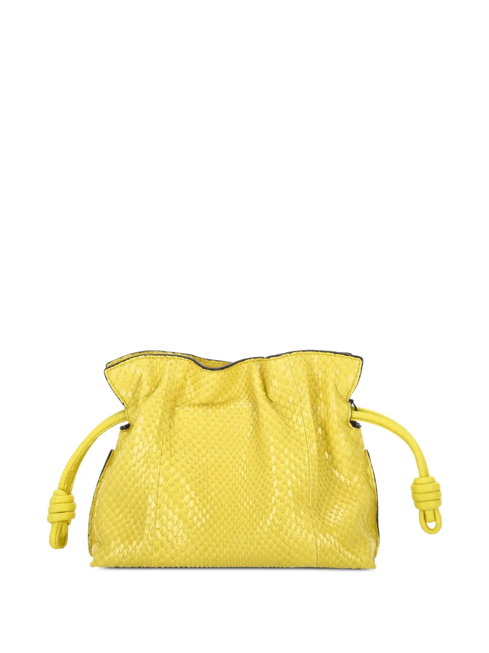  Loewe Flamenco Python Clutch Bag - Jaune 