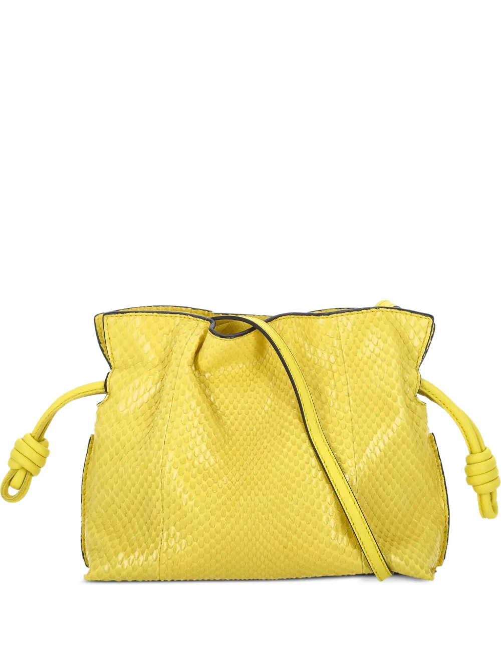 LOEWE Flamenco python clutch bag - Giallo