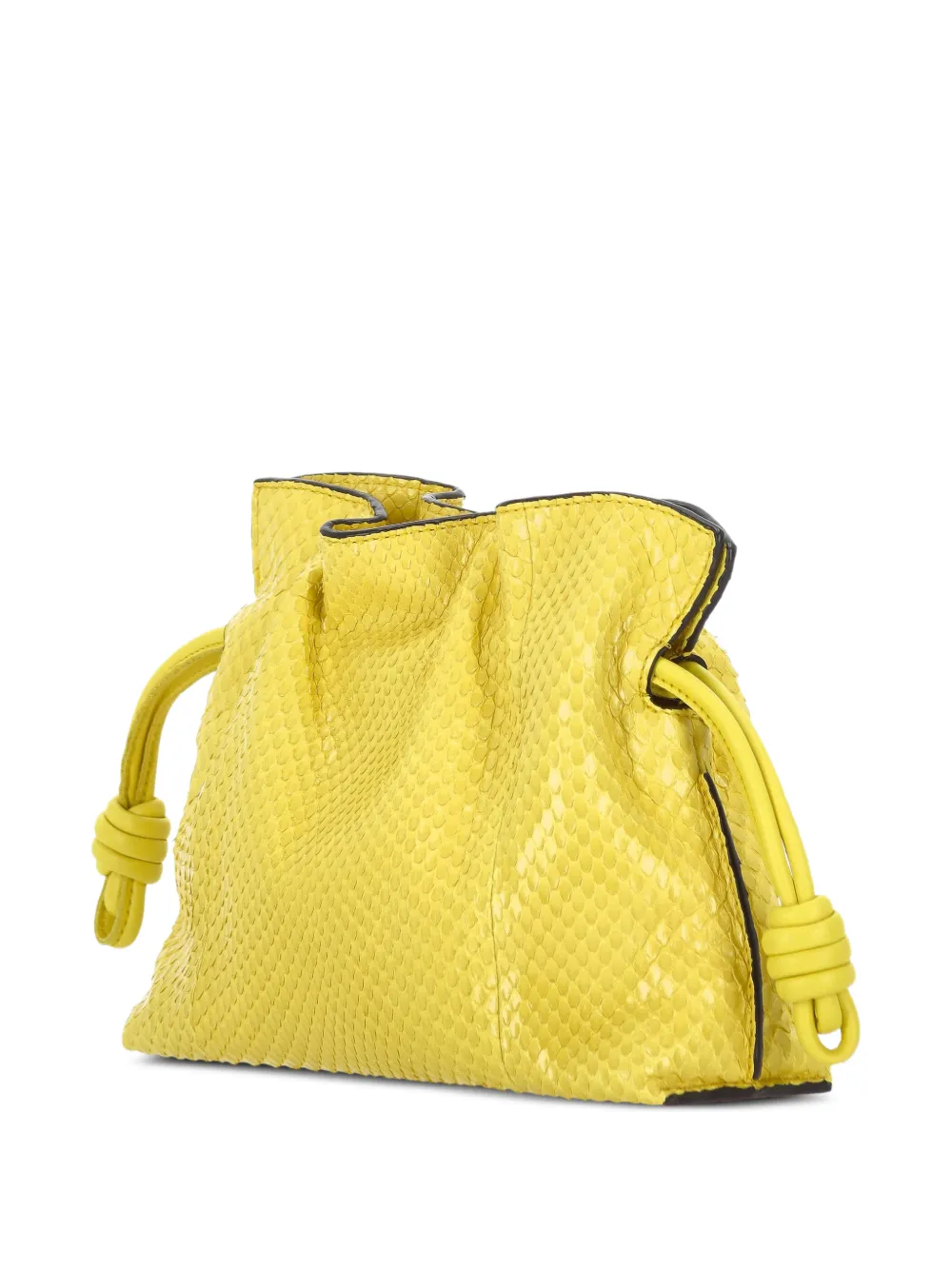  Loewe Flamenco Python Clutch Bag - Jaune 