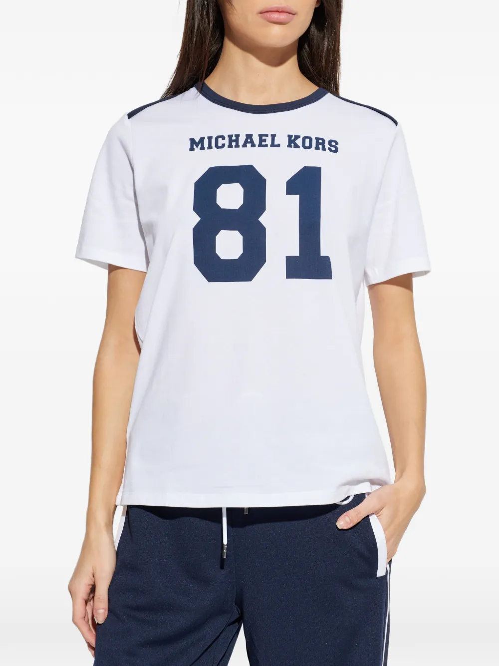 Michael Kors T-shirt met nummerprint Wit