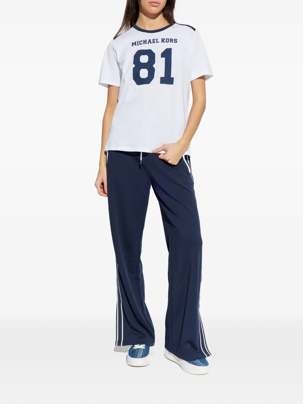 Michael Kors T-shirt met nummerprint Wit