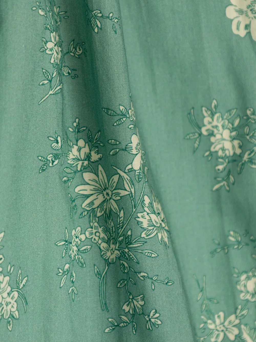 Bonpoint Gesmockte jurk met bloemenprint Groen