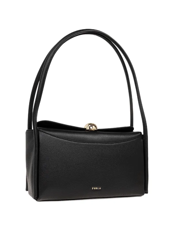 Sac à Main Furla Noir - Occasion, Fermeture Zip Et Aimant, Doublure Tissu