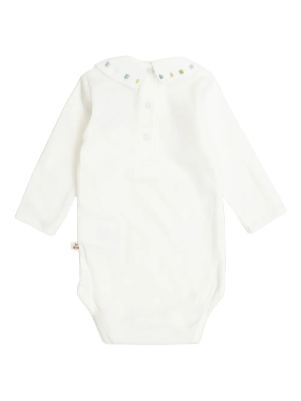Bonpoint collar-embroidered baby - Wit