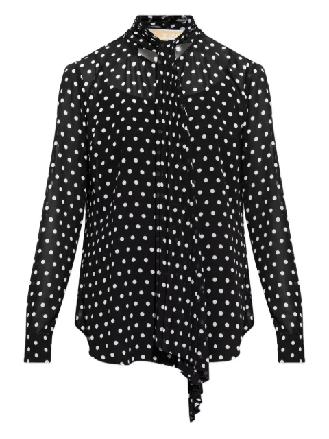 Michael Michael Kors polka-dot neck-tie blouse